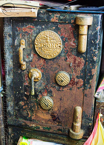 old rusted eagle safe - fire resisting, antique, borneo, closed, eagle brand, fire resisting, kuching, malaysia, rusty, safe door, strong