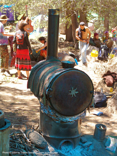 oven - stove - rainbow gathering - hippie, communal kitchen, hippie, oven, stove