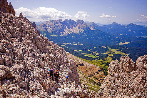 passo santner - dolomites, alps, climbers, dolomites, dolomiti, ferrata santner, landscape, mountain climbing, mountaineer, mountaineering, mountains, rock climbing, via ferrata del passo santner