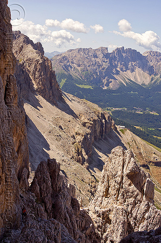 passo santner via ferrata - rifugio fronza, alps, climber, dolomites, dolomiti, ferrata santner, landscape, mountain climbing, mountaineer, mountaineering, mountains, rifugio, rock climbing, via ferrata del passo santner