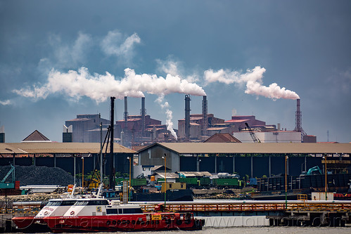 petrokimia gresik - petro-chemical plant near surabaya (indonesia), environment, factory, gresik plant, madura strait, petrochemical plant, petrokimia gresik, pollution, surabaya