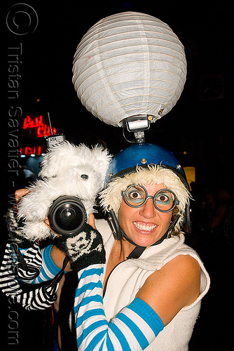 photographer - ghostship halloween party on treasure island (san francisco) - space cowboys, costume, ghostship 2008, halloween, photographer, pilar delatierra, pstarr, woman