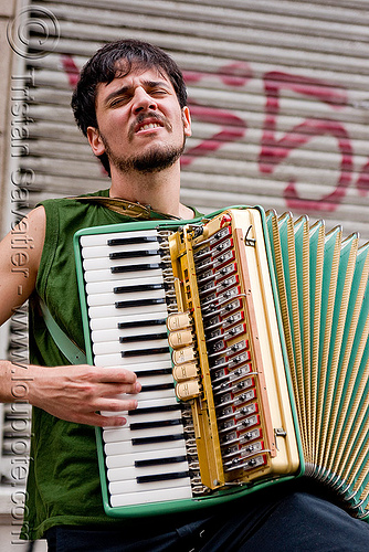 piano accordion player, accordion player, argentina, buenos aires, man, pequeña orquesta klezmer, piano accordion, san telmo, segundo mundo