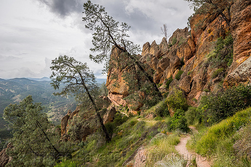 pinnacles national park (california) - juniper canyon trail, hiking, landscape, pinnacles national park, rock formations, trail