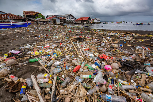 plastic trash on beach, environment, garbage, plastic trash, pollution, single use plastic, sulawesi