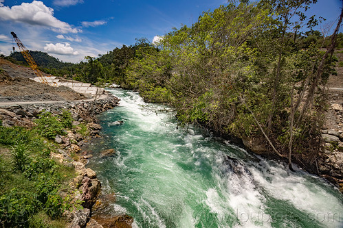 poso river near poso hydroelectric power plant project, construction, crane, hydroelectric, mountain river, poso river