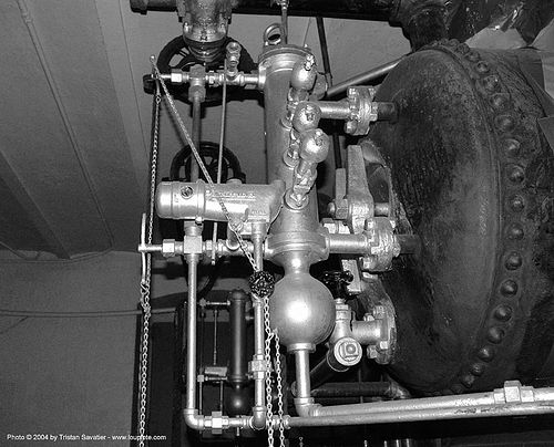 pressure valves on steam boiler, pressure valves, san francisco old mint, steam boiler