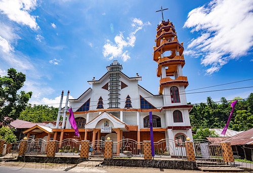 protestant church in manado, architecture, manado, modern church