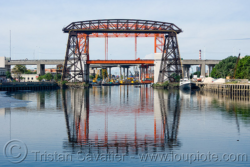 puente transbordador over the riachuelo in la boca (buenos aires), argentina, bridges, buenos aires, la boca, movable bridge, puente transbordador, riachuelo, río la matanza, río matanza, transporter bridge, vertical lift bridge