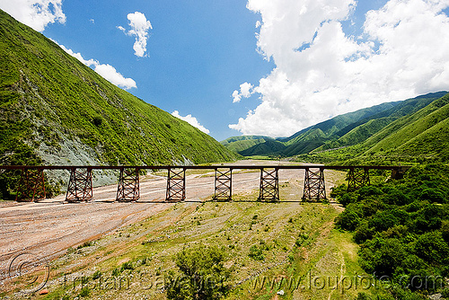 railroad viaduct - rio toro - salta (argentina), argentina, landscape, metric gauge, mountain river, mountains, narrow gauge, noroeste argentino, quebrada del toro, rail bridge, railroad bridge, railroad track, railroad viaduct, railway, rio toro, river bed, single track, steel, tren a las nubes, truss, valley, viaducto del toro