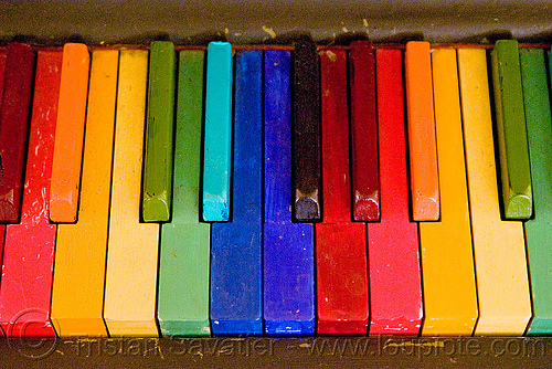rainbow piano keyboard, colorful, piano keyboard, rainbow colors, rainbow piano, twinspace continuum
