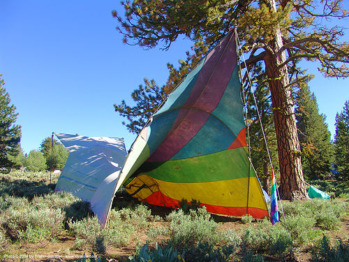 rainbow-tarp - rainbow gathering - hippie, hippie