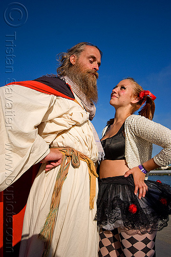 randal and catie - superhero street fair (san francisco), catie, islais creek promenade, man, randal smith, superhero street fair, woman