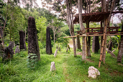recently erected toraja megalith memorial stones (menhirs) in bori kalimbuang, bori kalimbuang, megaliths, memorial stones, menhirs, simbuang batu, tana toraja