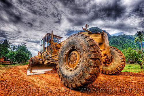 road grader - caterpillar cat 14g (140g), at work, cat 14g, cat grader, caterpillar 140g, caterpillar 14g road grader, caterpillar road grader, groundwork, motor grader, mud tires, road construction, roadworks, working, yellow