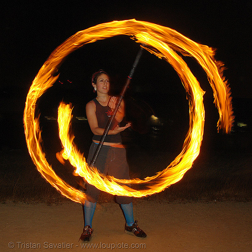 roxy spinning a fire staff, fire dancer, fire dancing, fire performer, fire spinning, fire staff, night, roxy, spinning fire