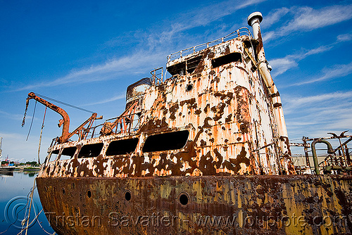 rusting ship in la boca (buenos aires), argentina, boat cemetery, buenos aires, cape blanco, cargo ship, la boca, oil tanker ship, petroleum tanker, riachuelo, rusting, rusty, río la matanza, río matanza, ship cemetery, ship graveyard, wreck