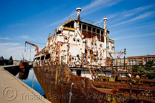 rusting ship in la boca (buenos aires), argentina, boat cemetery, buenos aires, cape blanco, cargo ship, la boca, oil tanker ship, petroleum tanker, riachuelo, rusting, rusty, río la matanza, río matanza, ship cemetery, ship graveyard, wreck