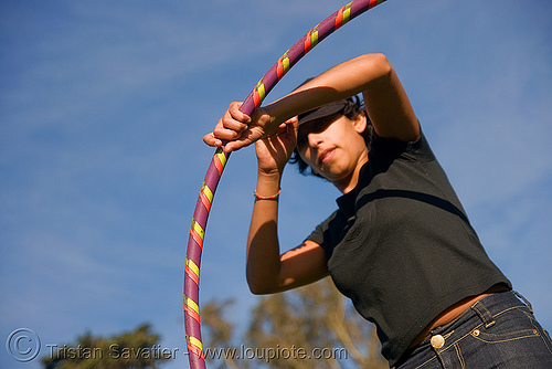 sahar with hula-hoop - golden gate park (san francisco), hula hoop, hula hooper, hula hooping, sahar, woman