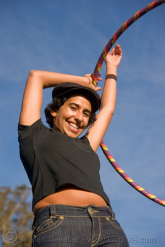 sahar with hula-hoop - golden gate park (san francisco), hula hoop, hula hooper, hula hooping, sahar, woman