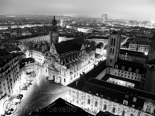 saint etienne du mont, aerial photo, church, city, cityscape, eglise, lycee henri-iv, lycée henri-iv, night, place, rue clovis, saint etienne du mont, saint étienne du mont, st etienne du mont, st étienne du mont, tour clovis