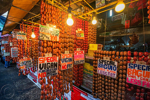 sausage links shops - baguio (philippines), baguio, links, sausages, shop, stall