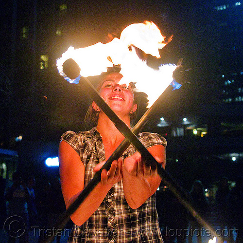 savanna spinning fire staffs, crossed, double staff, fire dancer, fire dancing, fire performer, fire spinning, fire staffs, fire staves, night, savanna, spinning fire, woman