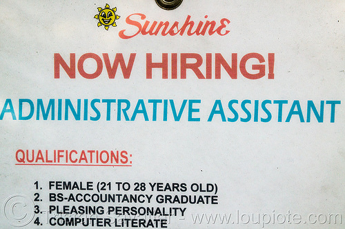sexist job posting (philippines), job offer, job posting, philippines, sexism, sexist