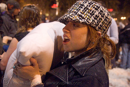 sharon rose at the great san francisco pillow fight 2008, down feathers, night, pillows, sharon rose, world pillow fight day