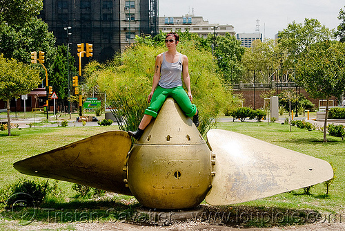 ship propeller monument, argentina, buenos aires, krista, large boat propeller, large ship propeller, marine, monument, puerto madero, woman