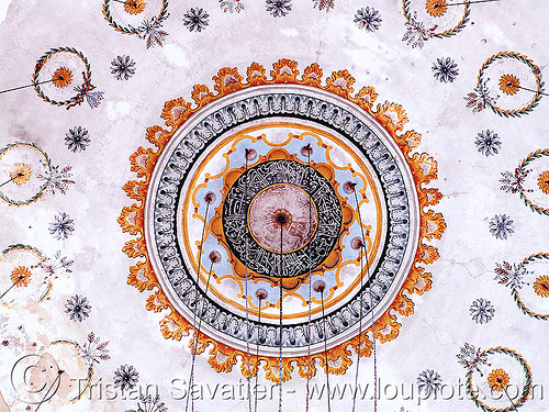 shumen-mosque - decorated ceiling (bulgaria), arabian, islam, shumen, българия