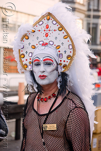 sisters of perpetual indulgence - folsom street fair 2009 (san francisco), makeup, man, nun