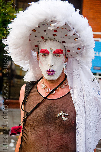 sisters of perpetual indulgence - folsom street fair 2009 (san francisco), makeup, man, nun