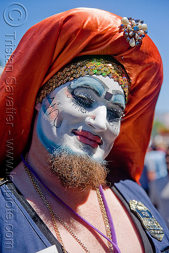 sisters of perpetual indulgence - sister adora penthouse-view - dore alley fair (san francisco), drag, makeup, man, nun, sister adora penthouse-view