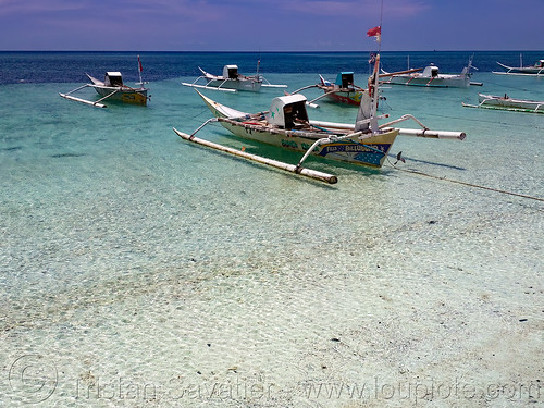 small fishing outrigger canoes moored near panrangluhu beach - indonesia, fishing boats, outrigger canoes, panrangluhu beach, pantai panrangluhu