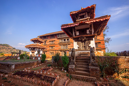 small temples near nuwakot palace (nepal), nuwakot durbar, saat taale durbar