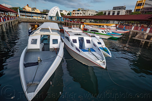 small tourist boats in manado harbor, boats, harbor, manado, mooring