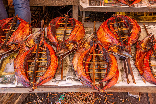 smoked fish, fish market, food, manado, smoked fish