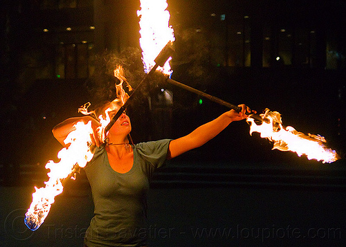 spinning double fire staff, double staff, fire dancer, fire dancing, fire performer, fire spinning, fire staffs, fire staves, night, savanna, spinning fire, woman