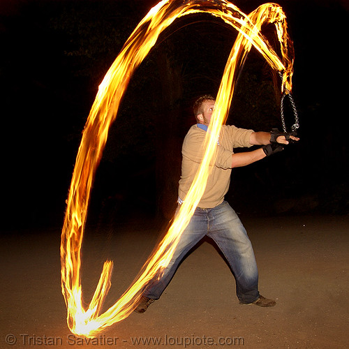 spinning fire poi (san francisco), fire dancer, fire dancing, fire performer, fire poi, fire spinning, night, spinning fire