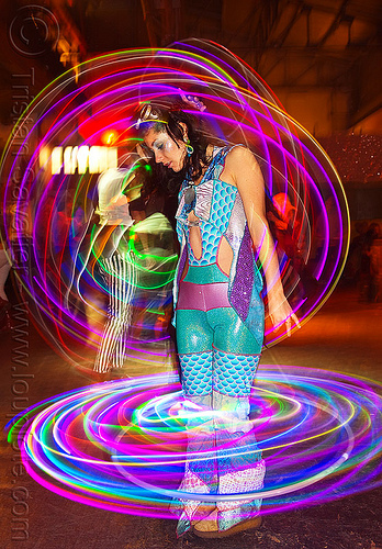 spinning led hoops, cell space, glowing, grace hoops, hooper, hula hoop, led hoops, led lights, light hoop, night, woman