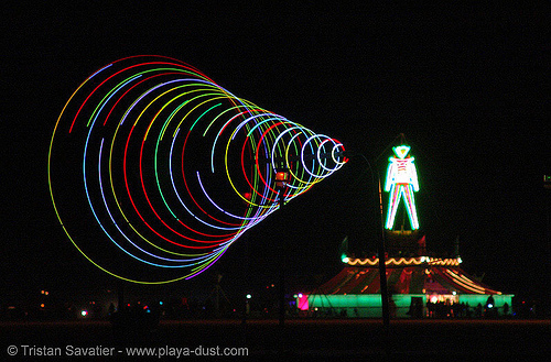 spiraire by gary stadler - burning man 2005, art installation, burning man at night, gary stadler, spiraire