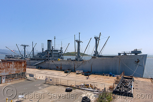 ss red oak victory ship - richmond kaiser naval shipyard (near san francisco), boat, decommissioned ship, dock, kaiser shipyard, naval shipyard, richmond shipyard number 3, rosie the riveter, ss red oak victory, trespassing, us navy, victory ship