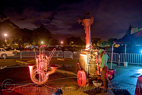 steam engine - ghostship halloween party on treasure island (san francisco) - space cowboys, ghostship 2008, halloween, steam engine