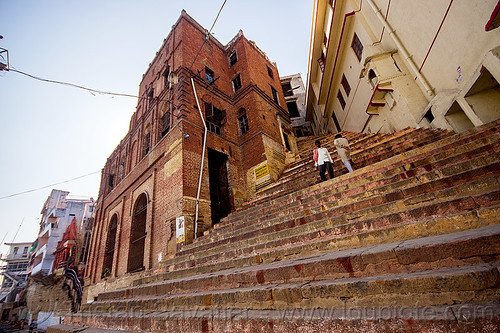 steep stairs street - varanasi (india), india, stairs, steep, steps, varanasi