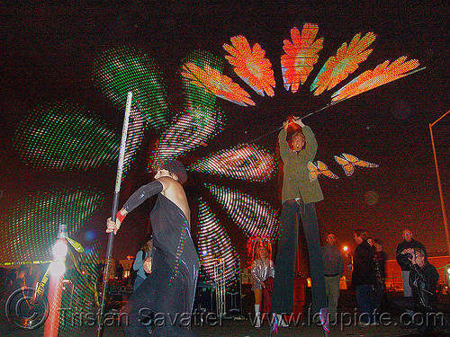 strobe led staff, fire art, glowing, led lights, led staff, spinning staff