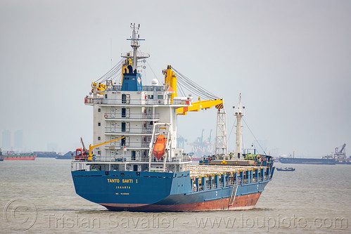 tanto sakti i general cargo ship, boat, cargo ship, madura strait, merchant ship, mooring, ship cranes, surabaya