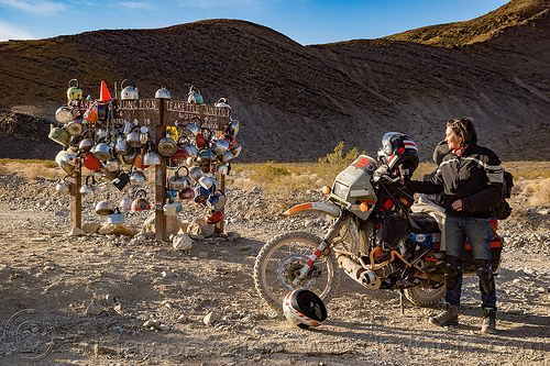 teakettle junction - death valley, death valley, klr 650, motorcycle, teakettle junction, woman