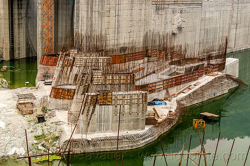 teesta river dam construction - lanco hydro power project - sikkim (india), concrete, construction, dam, formwork, hydro-electric, rebars, sikkim, teesta river, tista