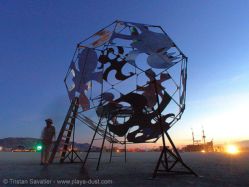 temple of brianetics by brian carlson - burning man 2005, art installation, brian carlson, burning man at night, burning man temple, temple of brianetics